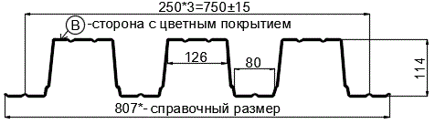 Фото: Профнастил Н114 х 750 - B (ПЭ-01-9003-1) в Наро-Фоминске