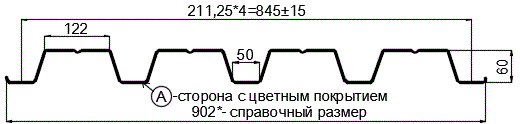 Фото: Профнастил Н60 х 845 - B (PURMAN-20-Citrine-0.5) в Наро-Фоминске