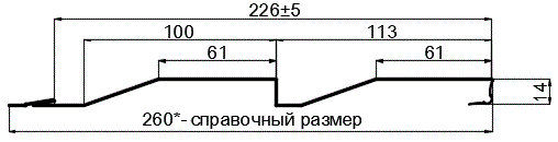 Фото: Сайдинг МП СК-14х226 (ПЭ-01-RR32-0.45) в Наро-Фоминске