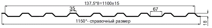 Фото: Профнастил оцинкованный МП20 х 1100 (ОЦ-01-БЦ-ОТ) в Наро-Фоминске