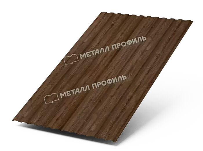 Фото: Профнастил МП10 х 1100 - B (ECOSTEEL_MA_Д-01-МореныйДуб-0.5) в Наро-Фоминске