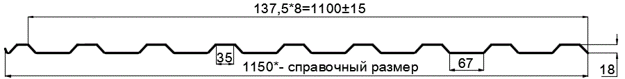 Фото: Профнастил оцинкованный МП20 х 1100 - R (ОЦ-01-БЦ-0.5) в Наро-Фоминске