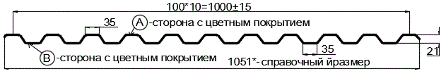 Фото: Профнастил С21 х 1000 - A (ECOSTEEL_MA_Д-12-Античный Дуб-0.45) в Наро-Фоминске