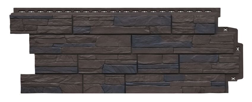 Фасадная панель Grand Line Сланец Design Plus орех